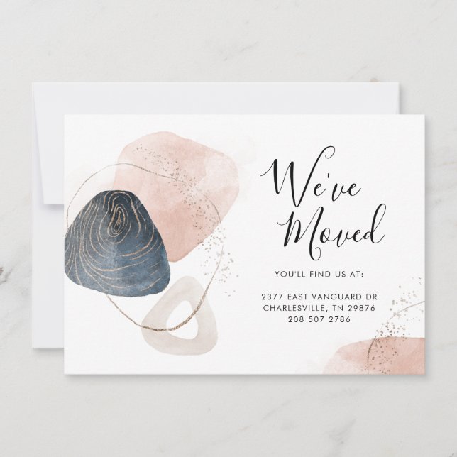 Minimalist We've Moved Address Moving Announcement (Front)