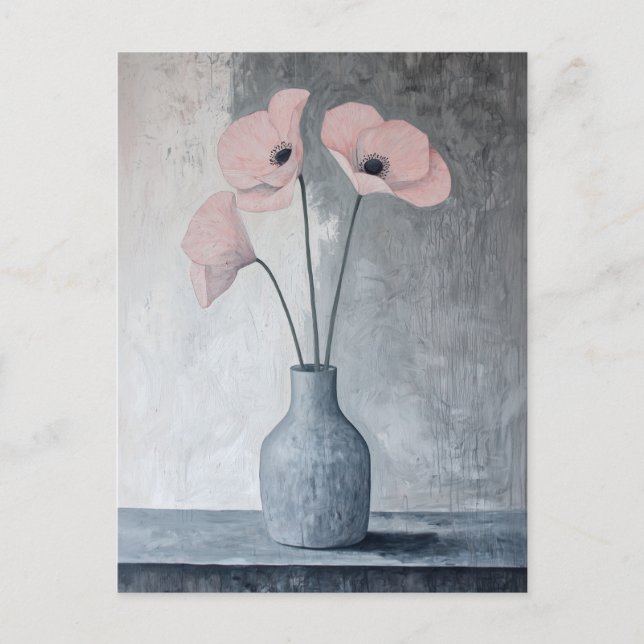 Minimalist Whimsy Flowers No.028 Postcard (Front)