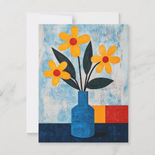 Minimalist Whimsy Flowers No.034 Postcard