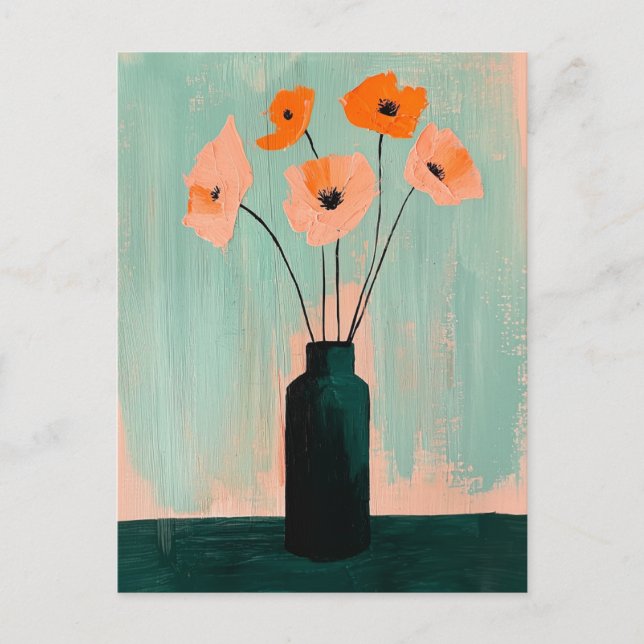 Minimalist Whimsy Flowers No.042 Postcard (Front)