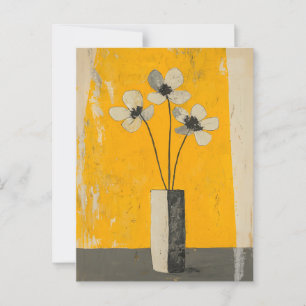 Minimalist Whimsy Flowers No.050 Postcard