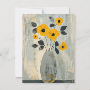 Minimalist Whimsy Flowers No.051 Postcard
