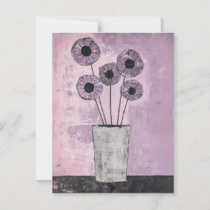 Minimalist Whimsy Flowers No.054 Postcard