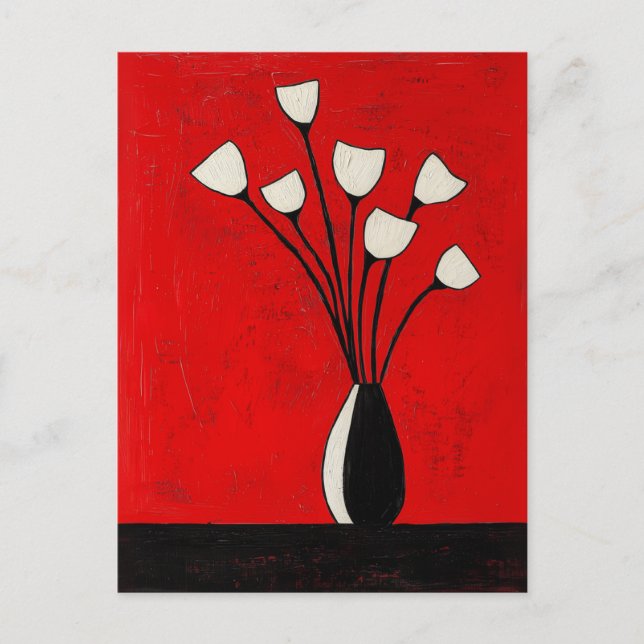 Minimalist Whimsy Flowers No.066 Postcard (Front)