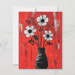 Minimalist Whimsy Flowers No.067 Postcard