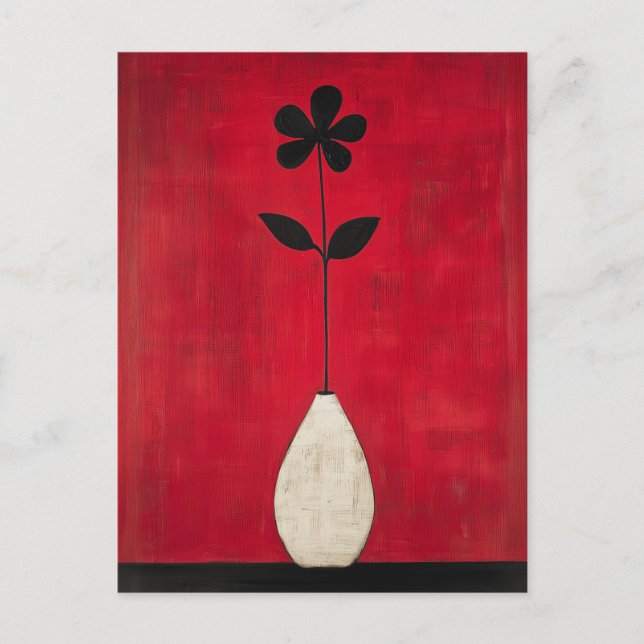 Minimalist Whimsy Flowers No.068 Postcard (Front)