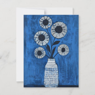 Minimalist Whimsy Flowers No.070 Postcard
