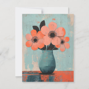 Minimalist Whimsy Flowers No.075 Postcard
