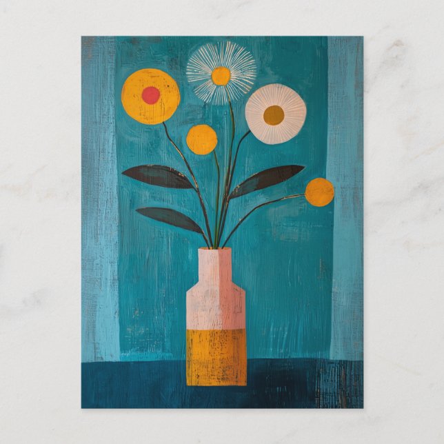 Minimalist Whimsy Flowers No.079 Postcard (Front)