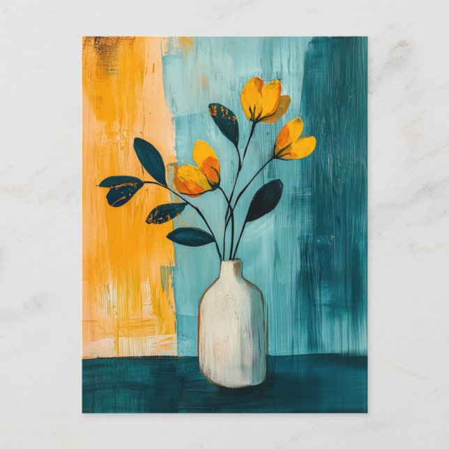 Minimalist Whimsy Flowers No.080 Postcard (Front)