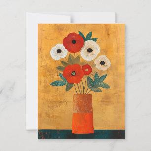 Minimalist Whimsy Flowers No.081 Postcard