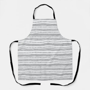 Minimalist White Abstract Bohemian Apron