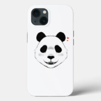 Minimalist white background cute panda design