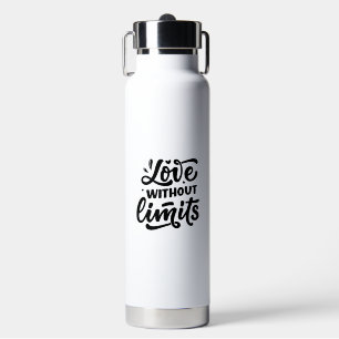 Minimalist White Background Graffiti Motivation Water Bottle