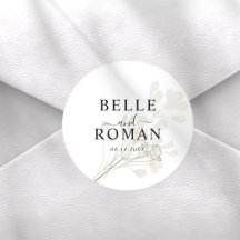 Minimalist White & Beige Botancial Wedding
