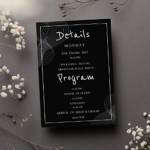 Minimalist white black geometric Details Program