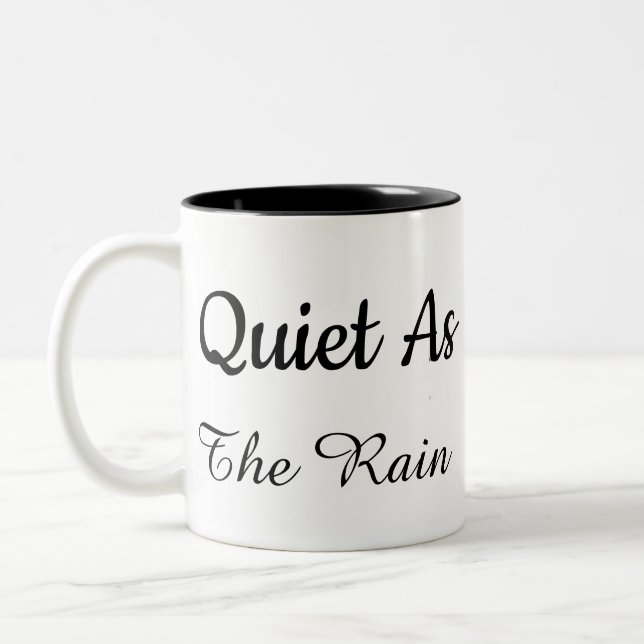 Minimalist White & Black quotation Mug . (Left)