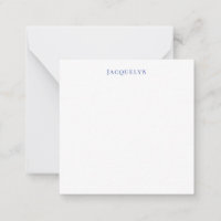 Minimalist White Blue Plain Elegant Modern Name