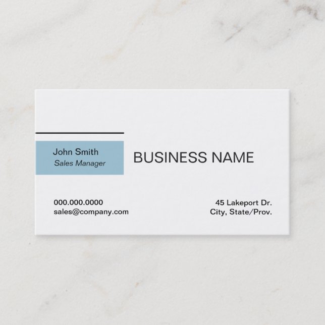Minimalist White Business Card Templates (Front)