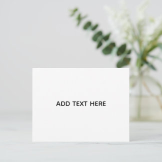 Minimalist White Elegant for Any Occasions Holiday Postcard