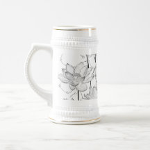 Minimalist White Flower Coffee Mug