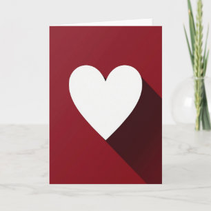 Minimalist White Heart Card