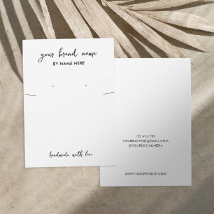 Minimalist White Jewellery Earring Display Card