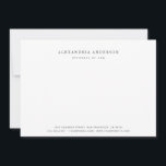 Minimalist White Lawyer Professional Note Card<br><div class="desc">This simple and minimalist personalised stationery note card features your name and information in black on white background. Personalise it for your needs. Perfect for executives,  accountants,  lawyers,  realtors,  financial analysts,  consultants,  graphic designers,  writers,  interior designers,  and any business professionals. You can find matching products at my store.</div>