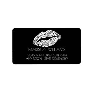 Minimalist White Lips Stylist Bold Black White Label