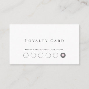 Minimalist White Loyalty Card