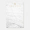 Minimalist White Marble Gold Monogram