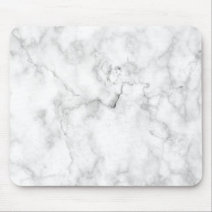 Minimalist White Marble Mousepad