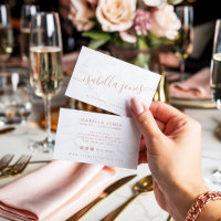 Minimalist white marble rose gold signature script