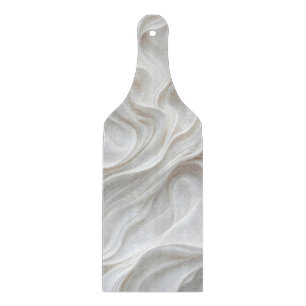 Minimalist White Marble Wave Modern Cutting Board 