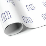 Minimalist white navy blue Jewish Torah pattern Wrapping Paper<br><div class="desc">Minimalist white and navy blue Jewish Torah pattern simple modern elegant gift Wrapping Paper.

Navy blue torah pattern on white background.

This wrapping paper is great for Hanukkah,  Chanukah,  bar mitzvah,  bat mitzvah,  Shabbat and Jewish Holidays.</div>