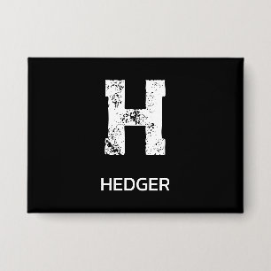 MINIMALIST WHITE ONE LETTER MONOGRAM NAME BLACK