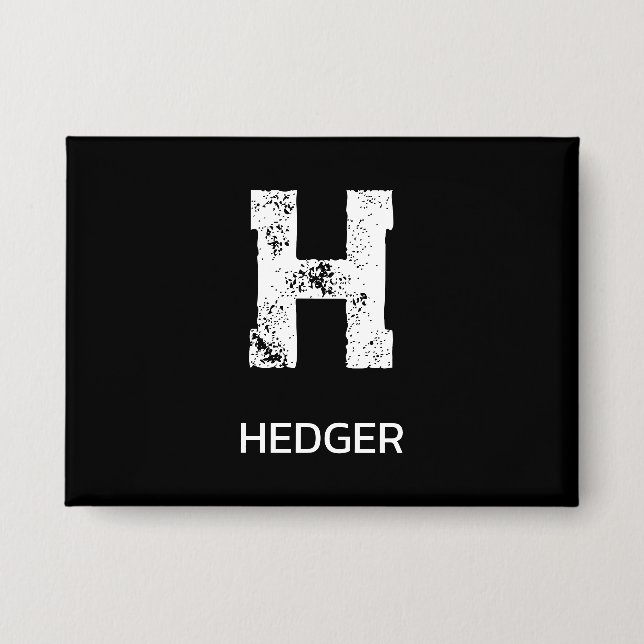 MINIMALIST WHITE ONE LETTER MONOGRAM NAME BLACK (Front)
