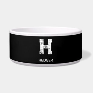 MINIMALIST WHITE ONE LETTER MONOGRAM NAME BLACK