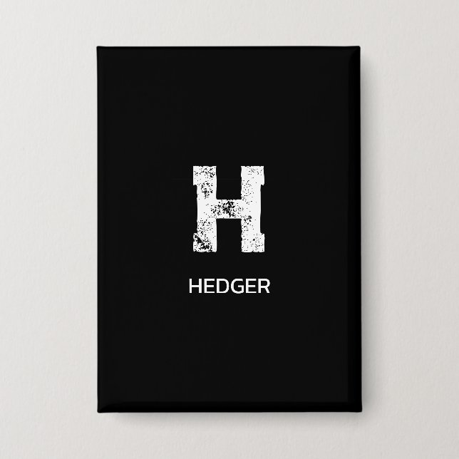 MINIMALIST WHITE ONE LETTER MONOGRAM NAME BLACK (Front)