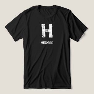 MINIMALIST WHITE ONE LETTER MONOGRAM NAME BLACK Tri-Blend SHIRT