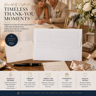 Minimalist White Pattern Envelope