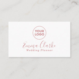 Minimalist White Pink Scan Code Business Card