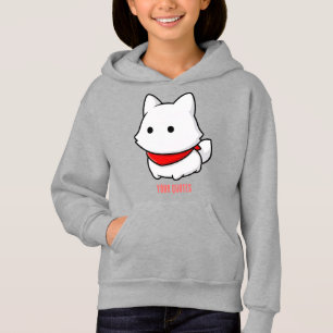 Minimalist White Puppy with Red Bandanna