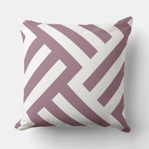 Minimalist White & Red Striped Patterned Cushion