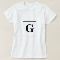 Minimalist white simple monogram
