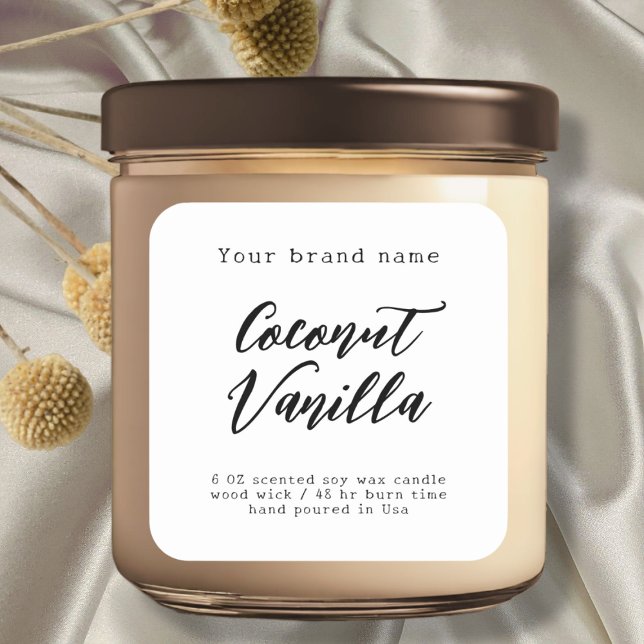 Minimalist white simple packaging candle label (Creator Uploaded)