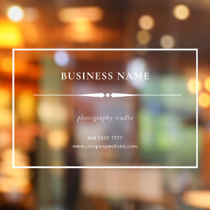 Minimalist White Small Business Name Transparent