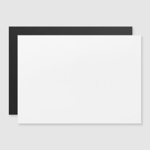 Minimalist white solid plain blank magnetic card