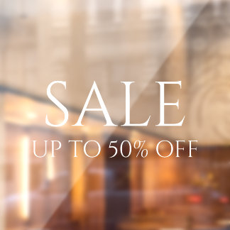 Minimalist White Typography Sale Store