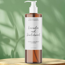 Minimalist white waterproof cosmetics bottle label